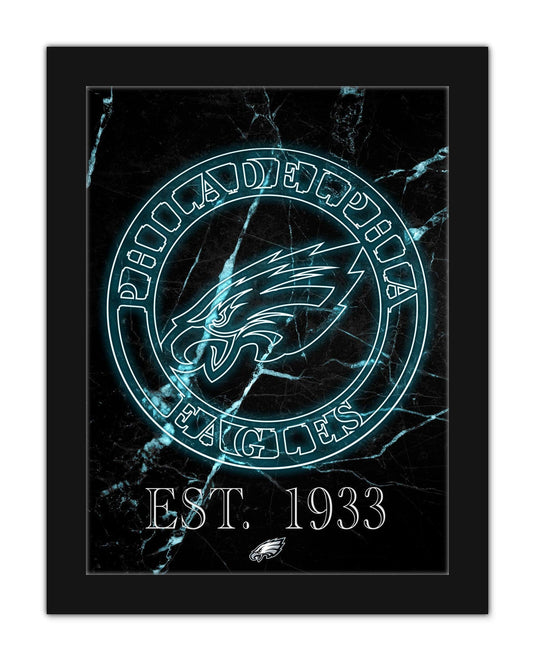 Fan Creations Wall Decor Philadelphia Eagles Neon Circle Logo 12x16