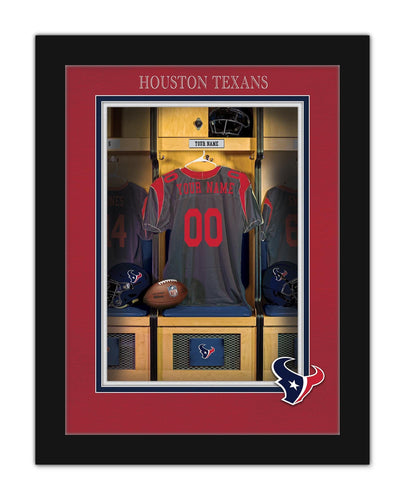 Fan Creations Wall Decor Houston Texans Locker Room Single Jersey 12x16