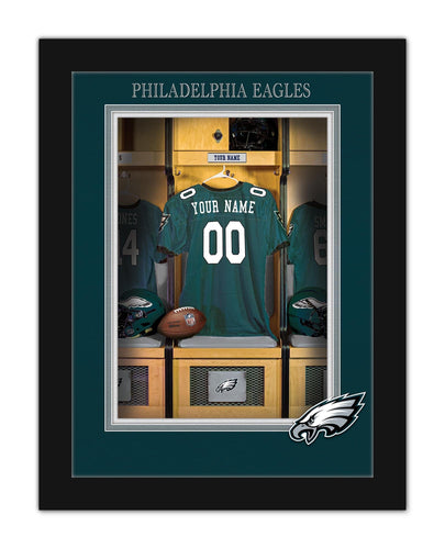 Fan Creations Wall Decor Philadelphia Eagles Locker Room Single Jersey 12x16