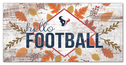 Fan Creations Holiday Home Decor Houston Texans Hello Football 6x12