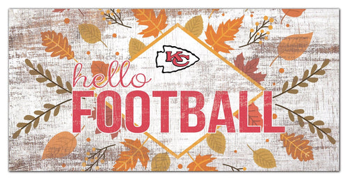 Fan Creations Holiday Home Decor Kansas City Chiefs Hello Football 6x12