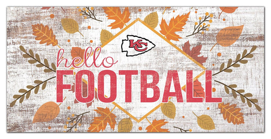 Fan Creations Holiday Home Decor Kansas City Chiefs Hello Football 6x12