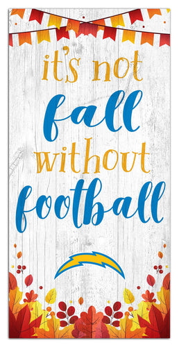 Fan Creations Holiday Home Decor Los Angeles Chargers Not Fall Without Football 6x12