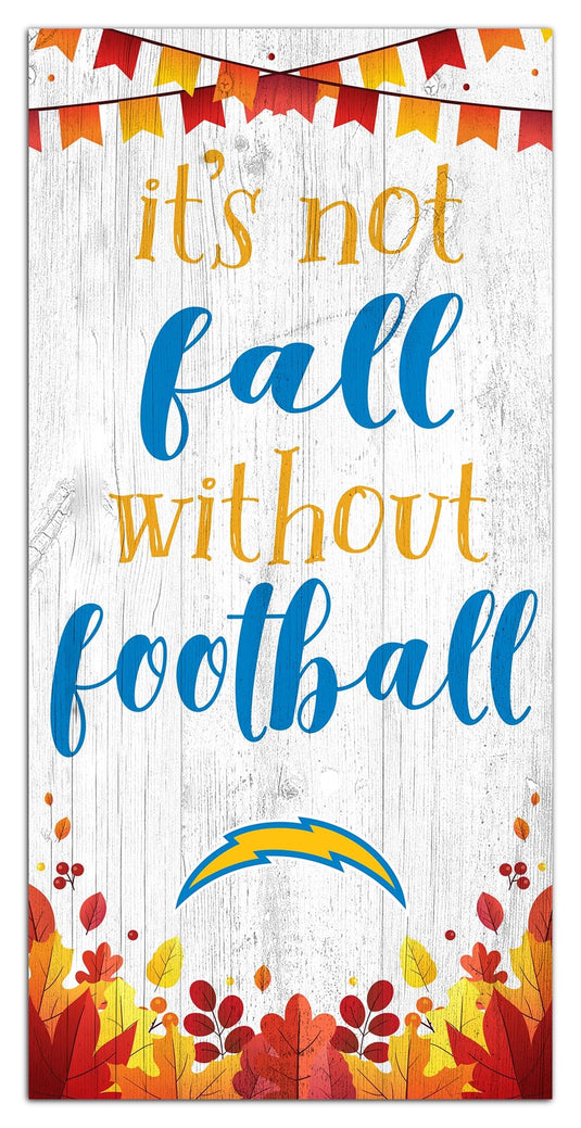 Fan Creations Holiday Home Decor Los Angeles Chargers Not Fall Without Football 6x12