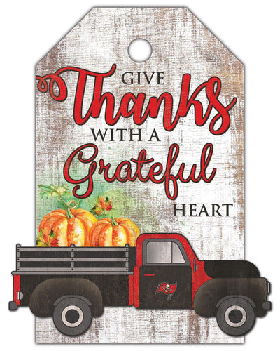 Fan Creations Holiday Home Decor Tampa Bay Buccaneers Gift Tag and Truck 11x19