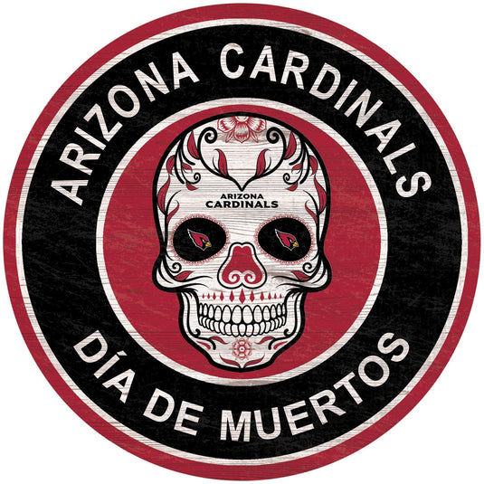 Fan Creations Holiday Home Decor Arizona Cardinals Sugar Skull Circle