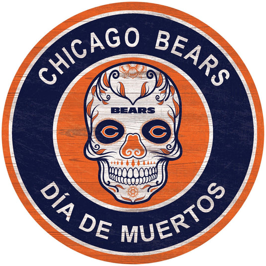 Fan Creations Holiday Home Decor Chicago Bears Sugar Skull Circle