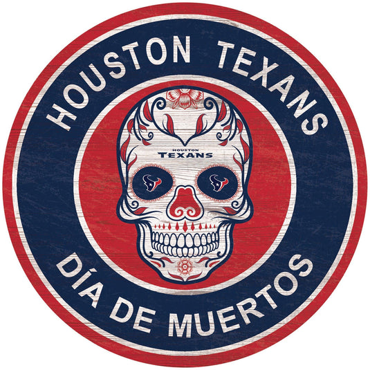 Fan Creations Holiday Home Decor Houston Texans Sugar Skull Circle