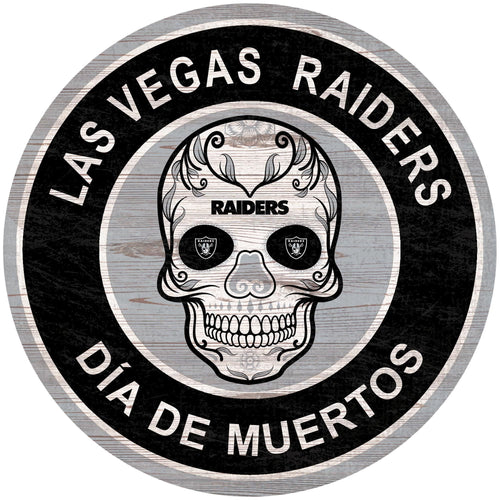 Fan Creations Holiday Home Decor Las Vegas Raiders Sugar Skull Circle