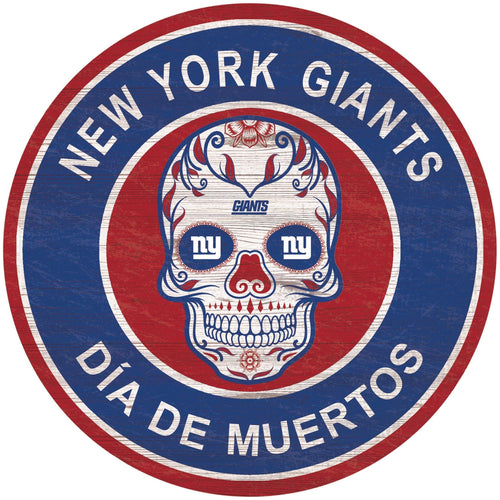 Fan Creations Holiday Home Decor New York Giants Sugar Skull Circle