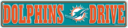 Fan Creations Wall Decor Miami Dolphins Team Boulevard Metal 4x18