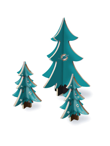 Fan Creations Holiday Home Decor Miami Dolphins Desktop Tree Set