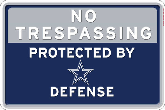 Fan Creations Wall Decor Dallas Cowboys No Tresspassing 12x16 Metal