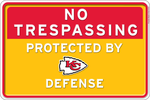 Fan Creations Wall Decor Kansas City Chiefs No Tresspassing 12x16 Metal