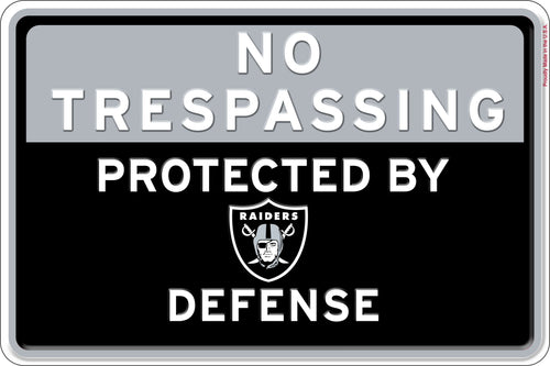 Fan Creations Wall Decor Las Vegas Raiders No Tresspassing 12x16 Metal