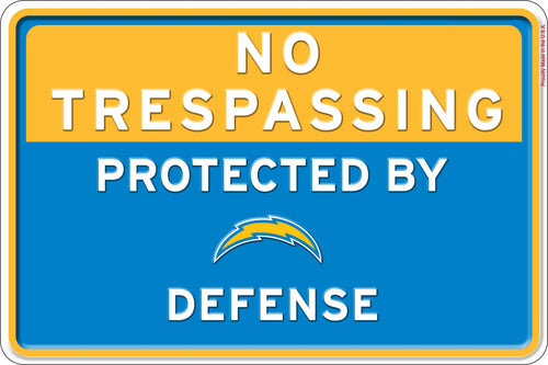 Fan Creations Wall Decor Los Angeles Chargers No Tresspassing 12x16 Metal