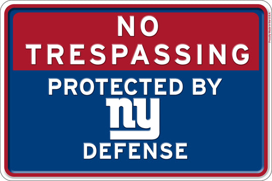 Fan Creations Wall Decor New York Giants No Tresspassing 12x16 Metal