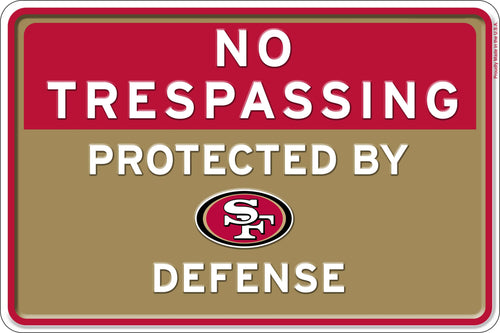 Fan Creations Wall Decor San Francisco 49ers No Tresspassing 12x16 Metal