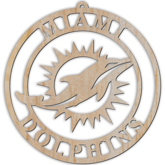 Fan Creations Holiday Home Decor Miami Dolphins Luan Logo Cutout Ornament