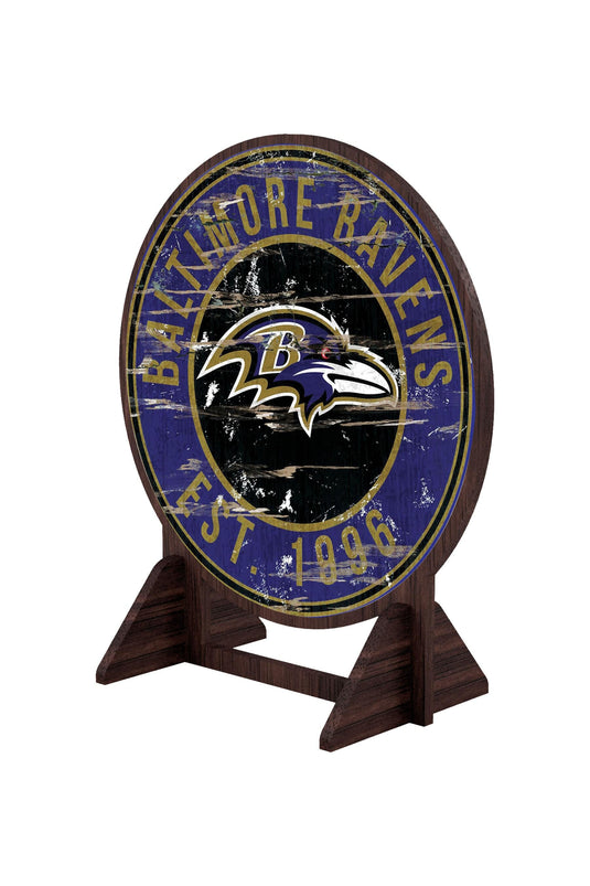 Fan Creations Desktop Stand Baltimore Ravens Desktop Circle Logo Stand