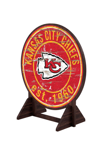 Fan Creations Desktop Stand Kansas City Chiefs Desktop Circle Logo Stand