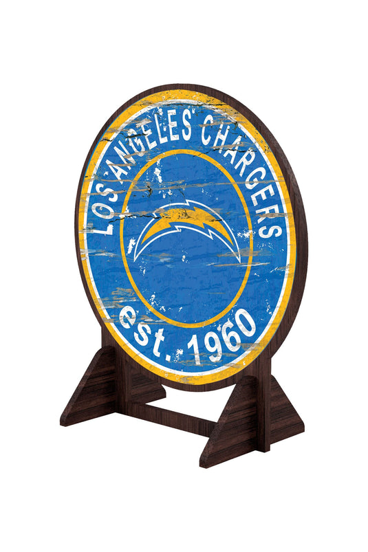 Fan Creations Desktop Stand Los Angeles Chargers Desktop Circle Logo Stand