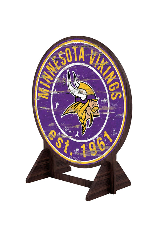 Fan Creations Desktop Stand Minnesota Vikings Desktop Circle Logo Stand