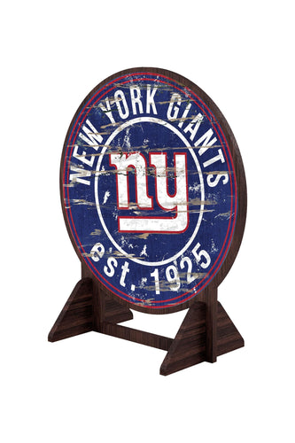 Fan Creations Desktop Stand New York Giants Desktop Circle Logo Stand