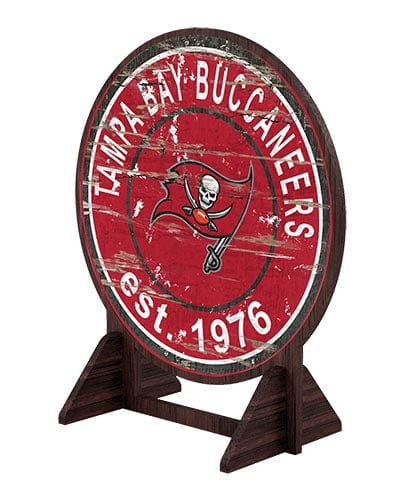 Fan Creations Desktop Stand Tampa Bay Buccaneers Desktop Circle Logo Stand