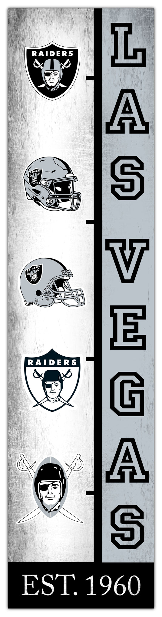 Las Vegas Raiders Team Logo Progression 6x24 – Fan Creations GA