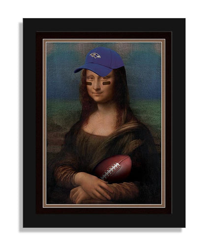 Fan Creations Wall Decor Baltimore Ravens Mona Lisa Fan 12x16