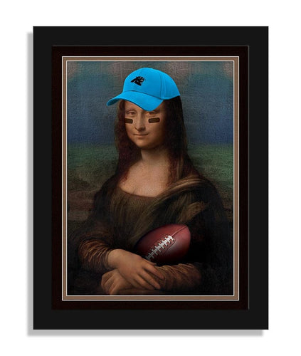 Fan Creations Wall Decor Carolina Panthers Mona Lisa Fan 12x16