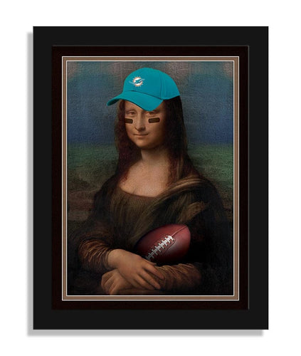 Fan Creations Wall Decor Miami Dolphins Mona Lisa Fan 12x16