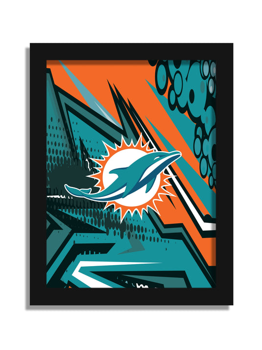 Fan Creations Wall Decor Miami Dolphins Team Comic 12x16