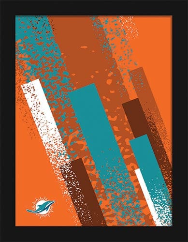 Fan Creations Wall Decor Miami Dolphins Team Color Art 12x16