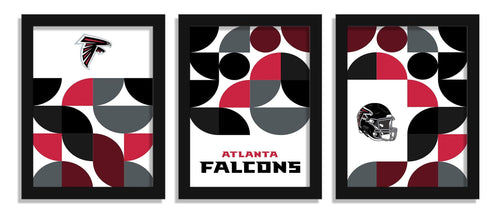 Fan Creations Wall Decor Atlanta Falcons Minimalist Color Pop 12x16 (Set Of 3)