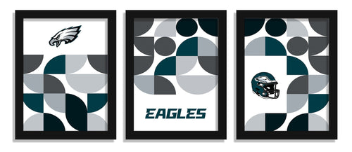 Fan Creations Wall Decor Philadelphia Eagles Minimalist Color Pop 12x16 (Set Of 3)