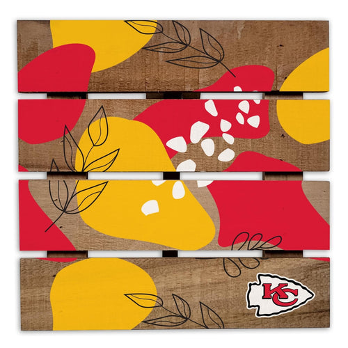 Fan Creations Gameday Food Kansas City Chiefs Abstract Floral Trivet Hot Plate