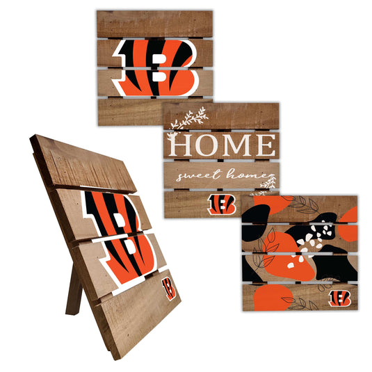 Fan Creations Home Decor Cincinnati Bengals Trivet Hot Plate Set of 4 (2221,2222,2122x2)