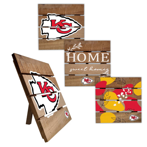 Fan Creations Home Decor Kansas City Chiefs Trivet Hot Plate Set of 4 (2221,2222,2122x2)