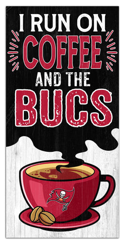 Fan Creations Home Decor Tampa Bay Buccaneers I Run On Coffee 6x12