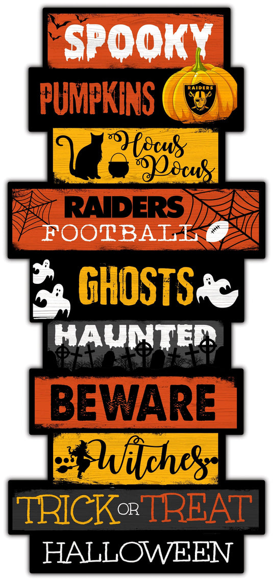 Fan Creations Home Decor Las Vegas Raiders Halloween Celebration Stack