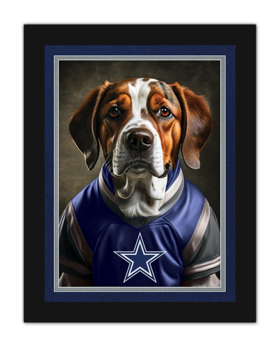 Fan Creations Wall Art Dallas Cowboys Dog in Team Jersey 12x16