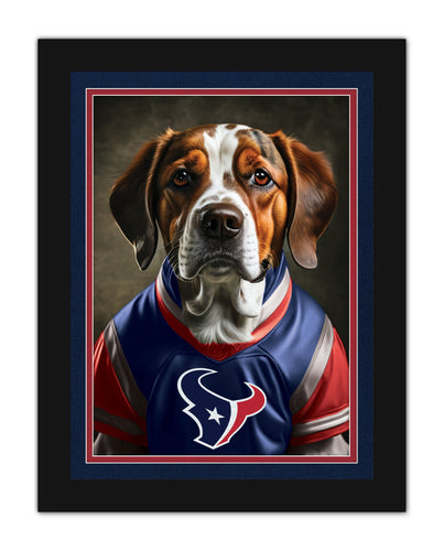 Fan Creations Wall Art Houston Texans Dog in Team Jersey 12x16