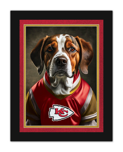 Fan Creations Wall Art Kansas City Chiefs Dog in Team Jersey 12x16