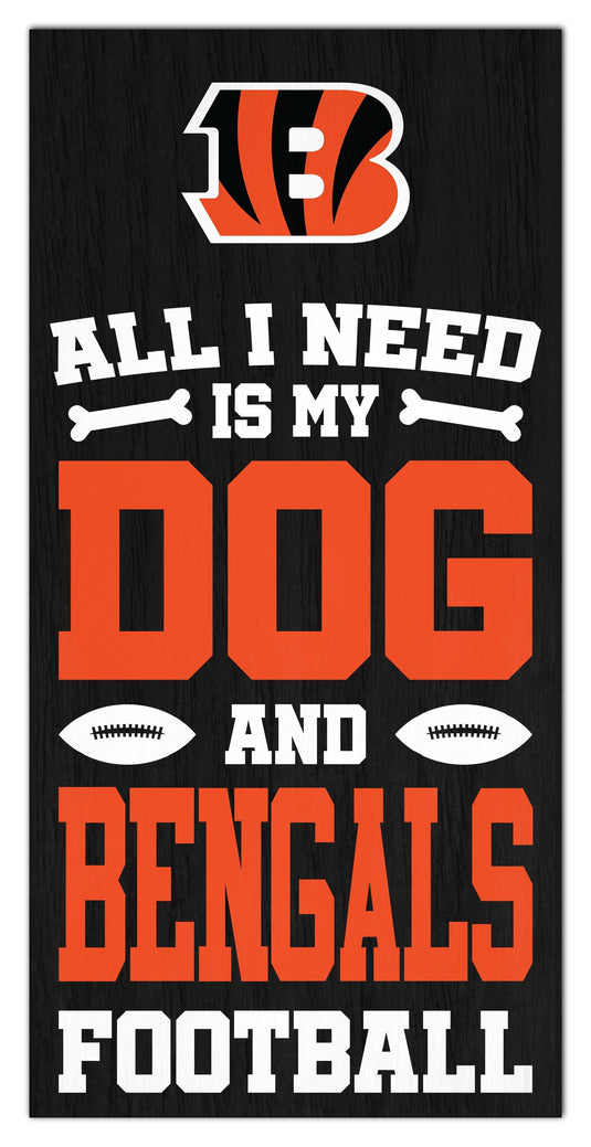 Fan Creations Home Decor Cincinnati Bengals All I Need Is My Dog & Football