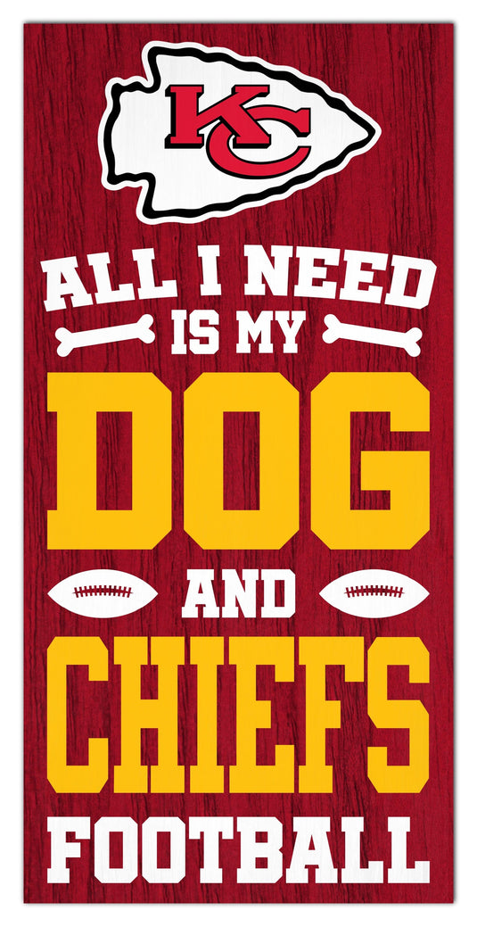 Fan Creations Home Decor Kansas City Chiefs All I Need Is My Dog & Football