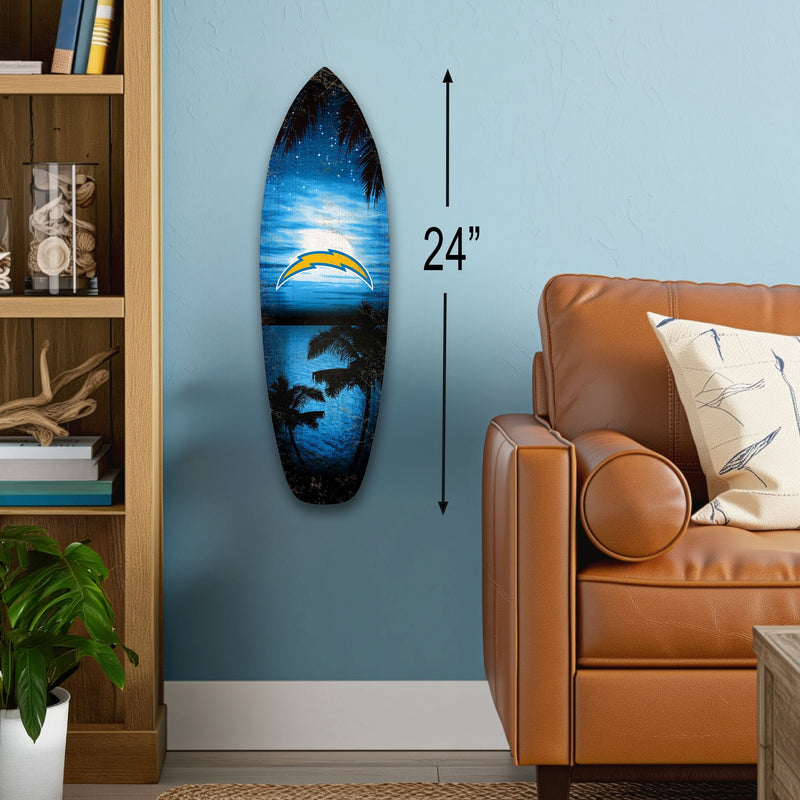 Load image into Gallery viewer, Fan Creations 24inch NFL Los Angeles Chargers Surfboard Wall Art
