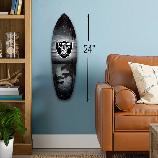 Fan Creations 24inch NFL Las Vegas Raiders Surfboard Wall Art