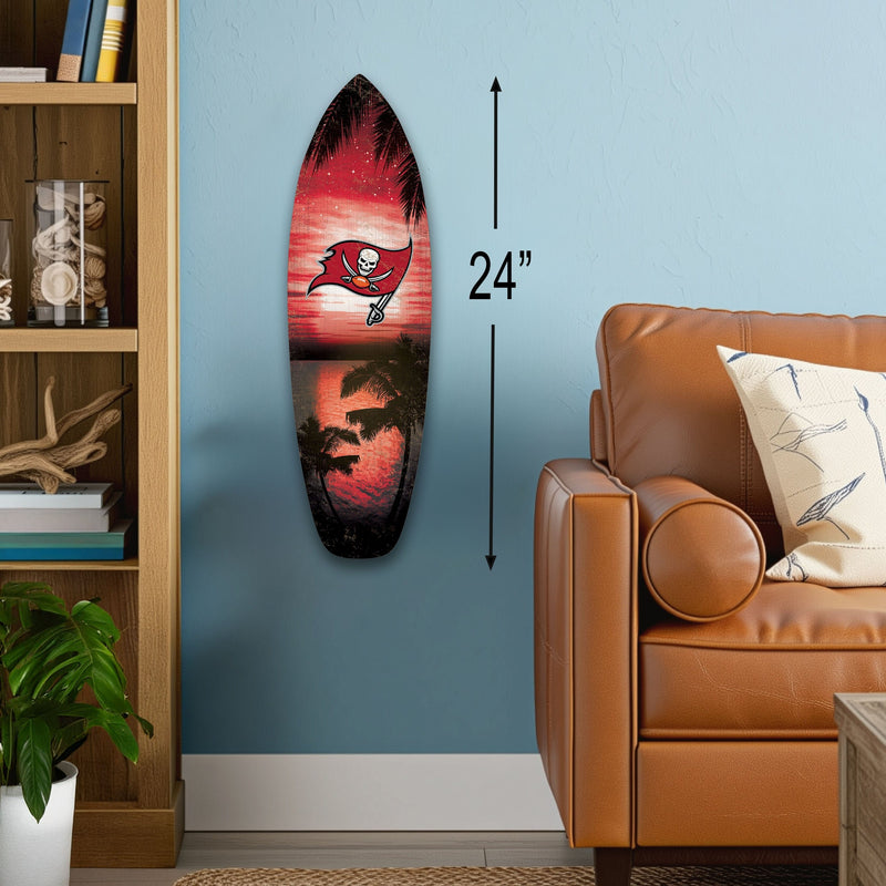 Load image into Gallery viewer, Fan Creations 24inch NFL Tampa Bay Buccaneers Surfboard Wall Art
